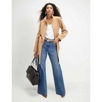 River Island Belted Short Coat Brown