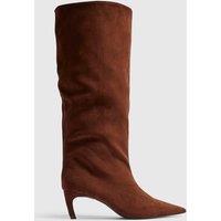 River Island Stiletto Heel Knee High Boots Brown
