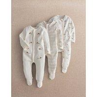 Mamas & Papas 3 Pack Hedgehog Sleepsuits Multi