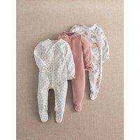 Mamas & Papas 3 Pack Ditsy Floral Sleepsuits Multi