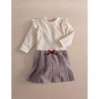 Mamas & Papas Velour Houndstooth Bodysuit & Skirt Set Multi