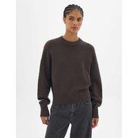 HUSH Pure Merino Wool Jumper Dark Brown