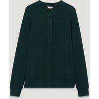 HUSH Supersoft Long Sleeve Pyjama Top Dark Khaki