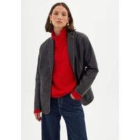 HUSH Leather Relaxed Fit Blazer Dark Brown