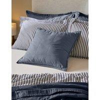 YARD Hebden Quilted Cotton Cushion Blue