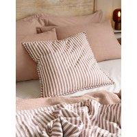 YARD Hebden Striped Cotton Cushion Pink Mix