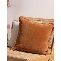 YARD Bertie Cotton Velvet Cushion Tan