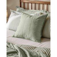 YARD Hebden Quilted Cotton Cushion Green