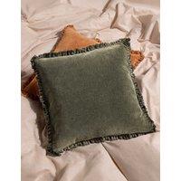 YARD Bertie Cotton Velvet Cushion Sage