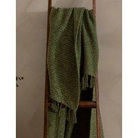 YARD Boucle Fringed Throw Khaki
