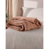 YARD Pure Cotton Muslin Throw Light Pink