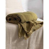 YARD Pure Cotton Muslin Throw Khaki