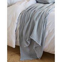 YARD Pure Cotton Muslin Throw Medium Blue