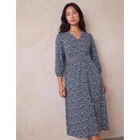 Roman Petite Floral Print Midi Dress Navy Mix