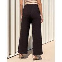 Roman Petite Textured Trousers Chocolate