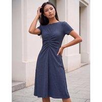 Roman Petite Ruched Front Midi Dress Grey Mix