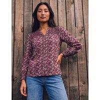 Roman Petite Pure Cotton Printed Button Through Shirt Burgundy Mix
