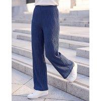 Roman Chevron Textured Trousers with Stretch Navy Mix