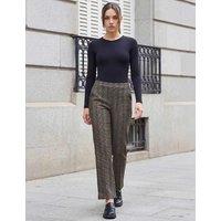 Roman Petite Checked Trousers Black Mix