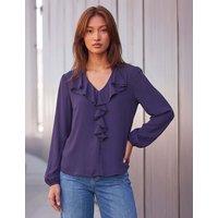Roman Ruffle Top Purple
