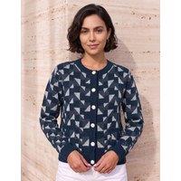 Roman Abstract Pattern Cardigan Navy Mix