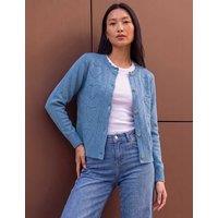 Roman Heart Stitch Cardigan Blue Mix