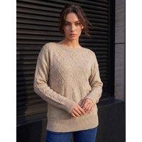 Roman Petite Knit Sequin Jumper Stone