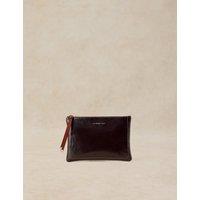 White Stuff Important Stuff Leather Pouch Plum