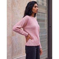 Roman Stitch Detail Jumper Dusky Rose