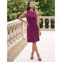 Roman Petite Foil Print Shift Dress Burgundy Mix