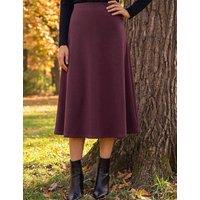 Roman Petite Ponte Stretch Midi Skirt Burgundy Mix