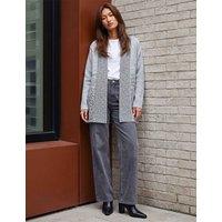 Roman Metallic Longline Cardigan Grey Mix