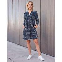 Roman Floral Shift Dress Navy Mix