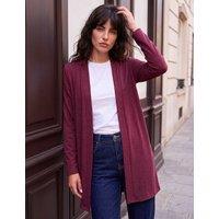 Roman Rayon Blend Longline Cardigan Burgundy Mix