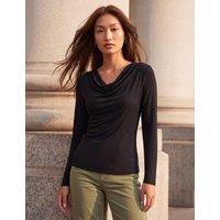 Roman Cowl Neck Top Black Mix