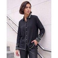 Roman Embroidered Collared Shirt Black Mix