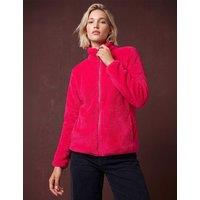 Roman Sherpa Fleece Cropped Jacket Fuchsia Mix