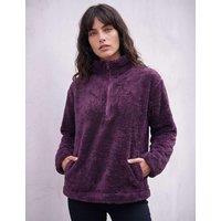 Roman Sherpa Zip Neck Fleece Burgundy Mix