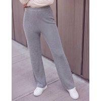 Roman Ribbed Metallic Trousers Grey Mix