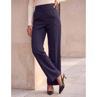 Roman Ponte Stretch Straight Leg Trousers Navy Mix