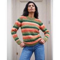 Roman Striped Jumper With Wool Orange Mix