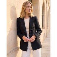 Roman Frayed Edge Boucle Short Jacket Black Mix