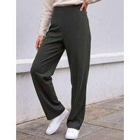 Roman Petite Straight Leg Ponte Trousers Khaki Mix