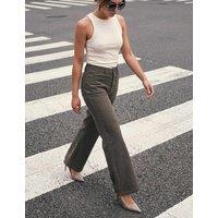 Roman Petite Mid Rise Stretch Jeans Taupe