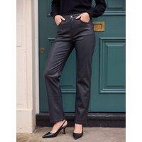 Roman Coated Vinyl Straight Leg Jeans Black Mix