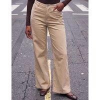 Roman Petite Cotton Rich Cord Wide Leg Trousers Stone
