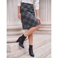 Roman Bias Check Pull On Skirt Green Mix
