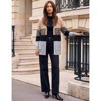 Roman Animal Print Cardigan Grey Mix