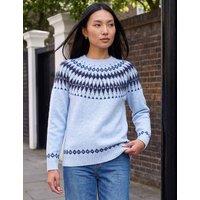Roman Fluffy Fair Isle Jumper Blue Mix