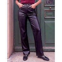 Roman Coated Vinyl Straight Leg Jeans Black Mix